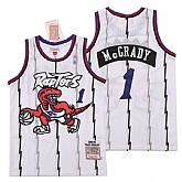 Raptors 1 Tracy McGrady White 1998 99 Hardwood Classics Jersey,baseball caps,new era cap wholesale,wholesale hats